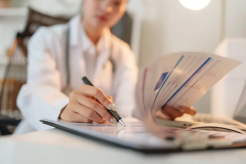 Medical documentation and injury records from ER visit used to support car accident legal claim