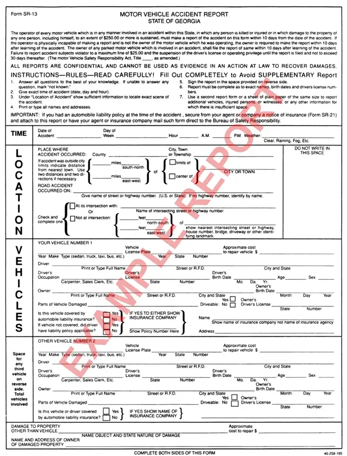 Example Police report