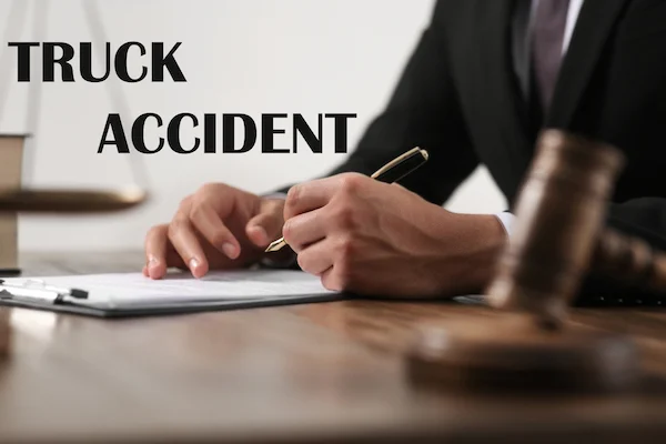 An Atlanta truck accident lawyer reviews evidence.
