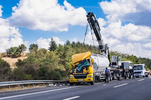 A truck accident lawyer is needed after a truck got into a crash.